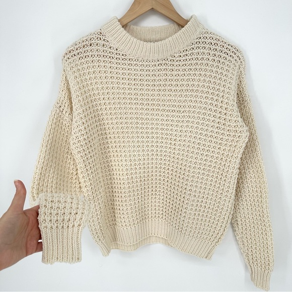 Mango Chunky Knit Sweater, Small, Oat - Picture 3 of 5